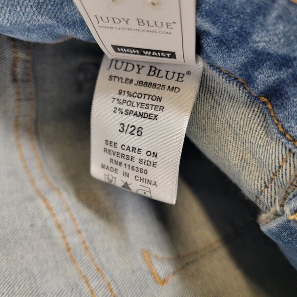 Judy Blue Women's Junior's Size 3 Jeans Boyfriend Fit High Waist Distressed - Picture 10 of 10